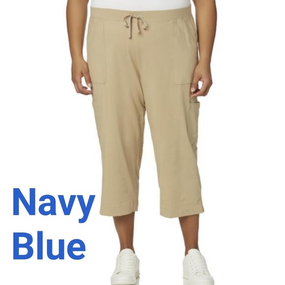 basic editions women's capri cargo pants